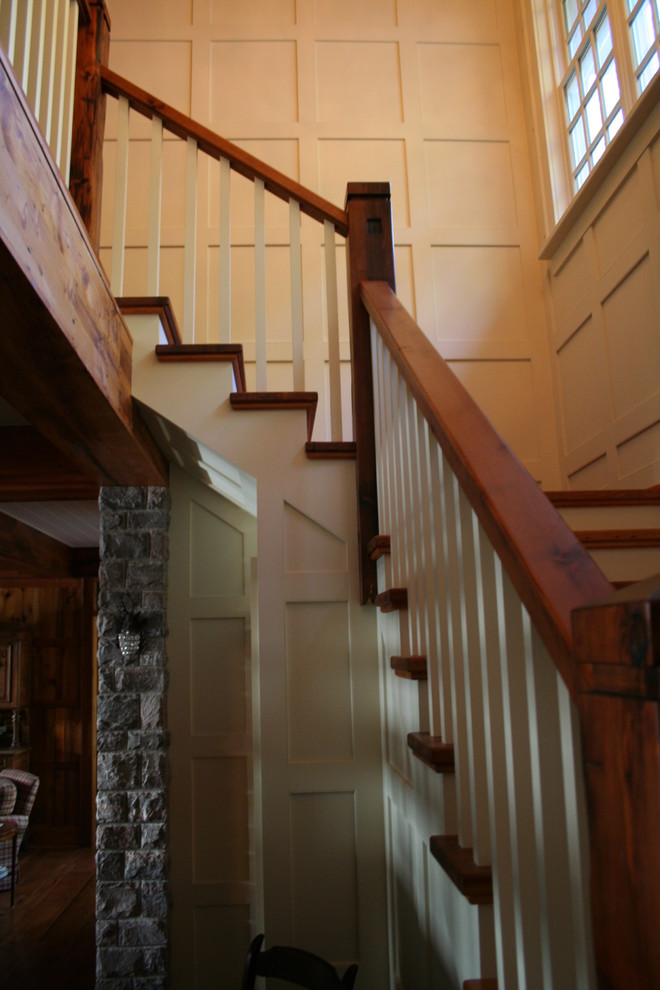 Traditional staircase in Toronto.