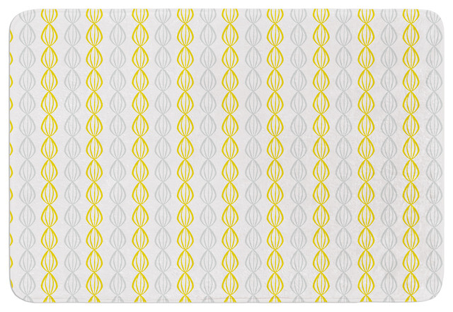 Julie Hamilton Lemon Pod Yellow Gray Memory Foam Bath Mat Julie Hamilton Lemon Pod Yellow Gray Memory Foam Bath Mat