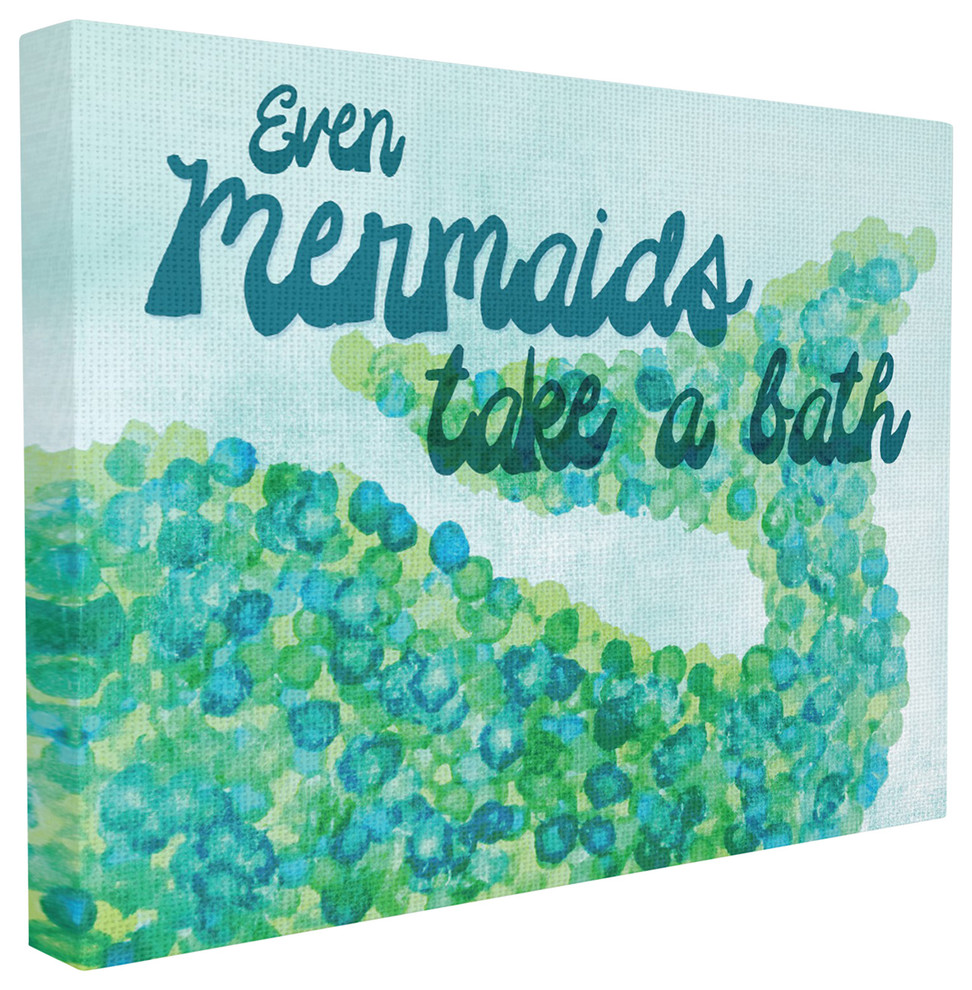 Stupell Ind. Even Mermaids Take A Bath Wall Plaque, 10"x15"