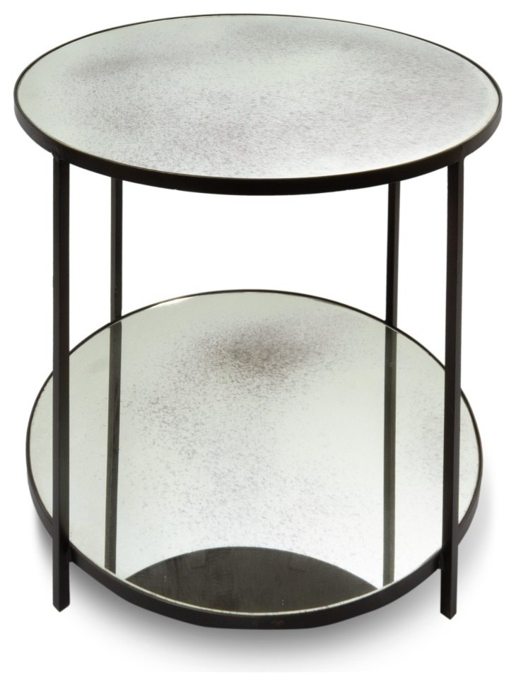 Oly Studio Jonathan Antique Mirror Side Table Traditional New York By Decor Nyc Luxury Home Consignment Gallery Houzz