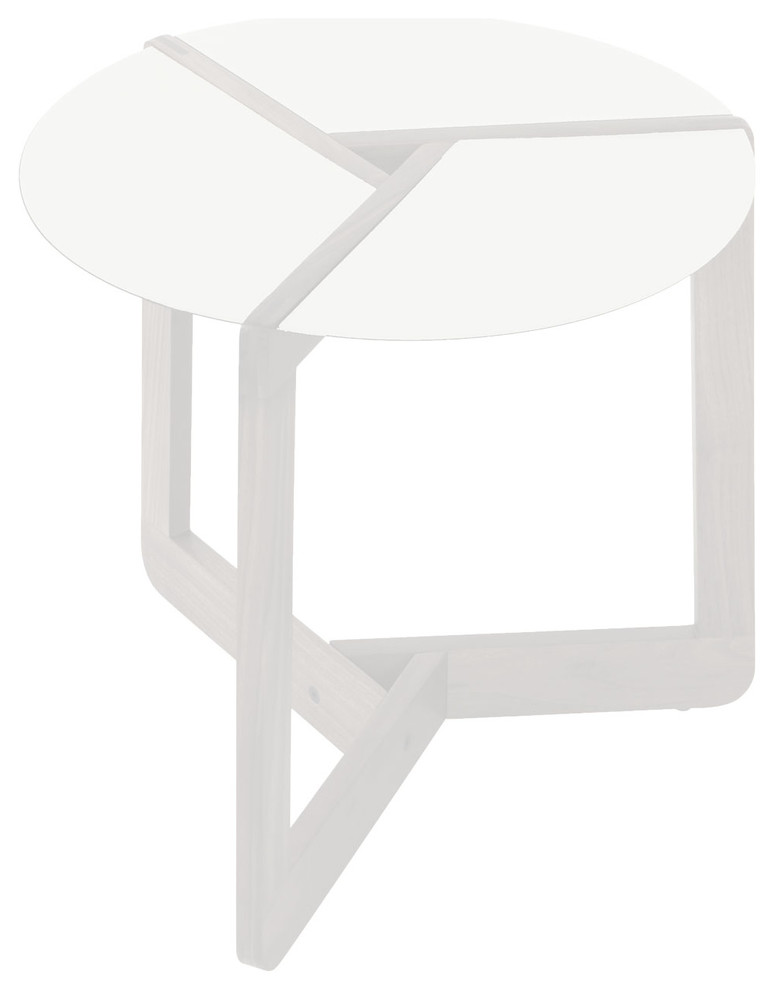 Blu Dot Pi Small Side Table, White Ash / White