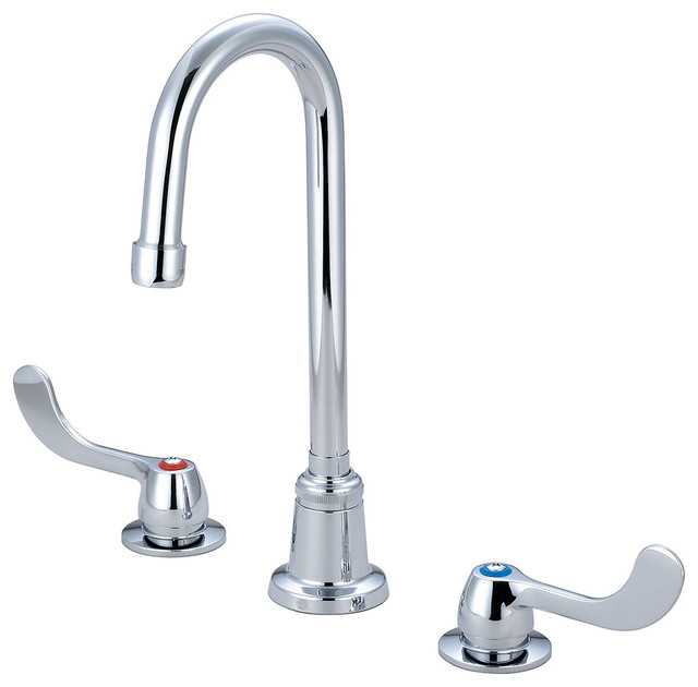 Central Brass Two Handle Concealed Ledge Kitchen Faucet Contemporary