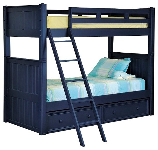 Annapolis Blue Twin Size Bunk Beds With, What Size Is Bunk Beds