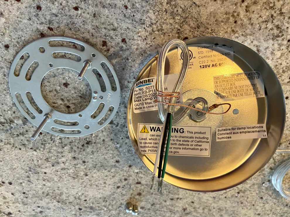 how to connect 2 ground wires in light with no source ground wire