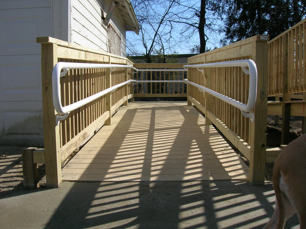This is an example of a traditional deck in Boston.