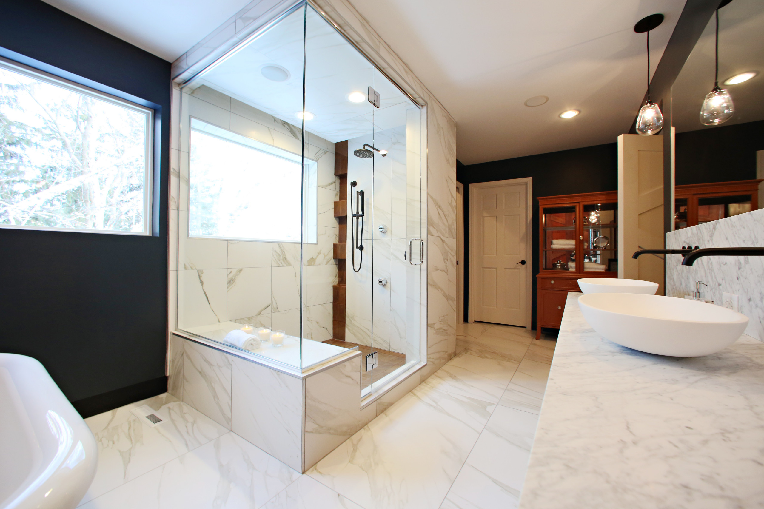 Black And Blue Bathroom Houzz