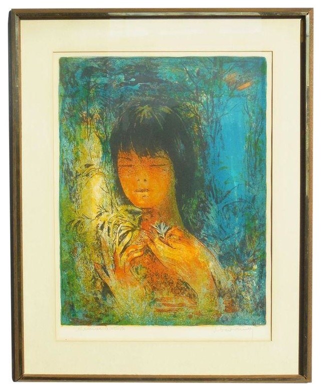 Pre-owned Framed Signed & Titled Hoi Lebadang Lithograph