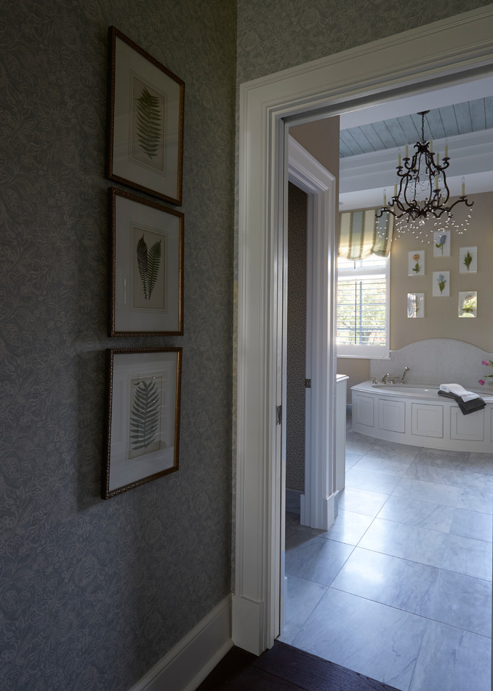 Home design - large transitional home design idea in Milwaukee