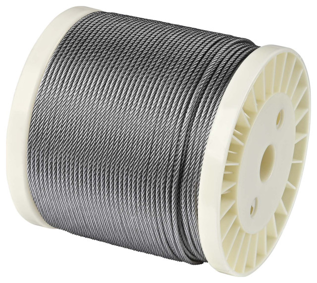 500 Ft Spool - 1/16 Inch 7x7 Stainless Steel Cable Wire Rope, T-304 Grade