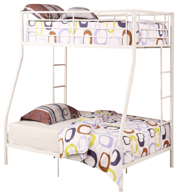 Contemporary Twin Over Full Metal Bunk, Walker Edison Twin Over Metal Bunk Bed Assembly Instructions