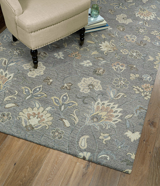 Kaleen Helena 3208 Gray Area Rug, 2'0" x 3'0" Traditional Area Rugs by BuyAreaRugs Houzz