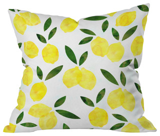 Hello Sayang Lemon Drops Outdoor Throw Pillow, 16"x16"