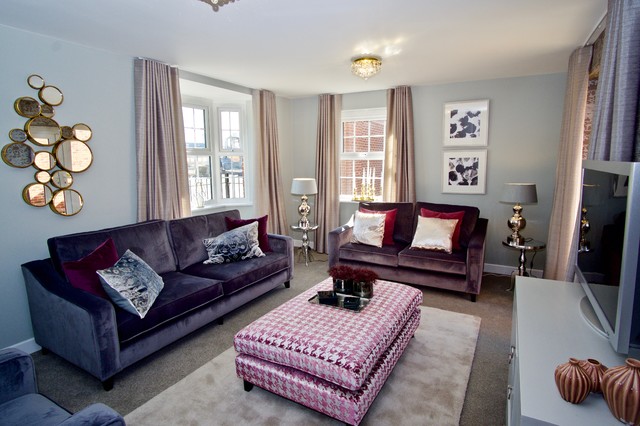 Dressed showhome transitional-living-room
