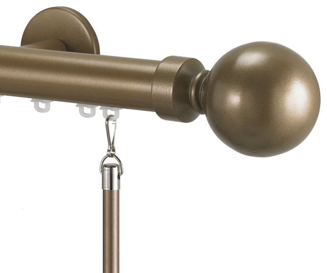 Deco Traverse 1 Rod With Ball 28 Finial Champagne Traditional