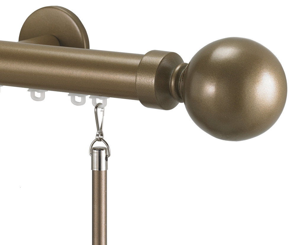 Deco Traverse 1 Rod With Ball 28 Finial Champagne Traditional