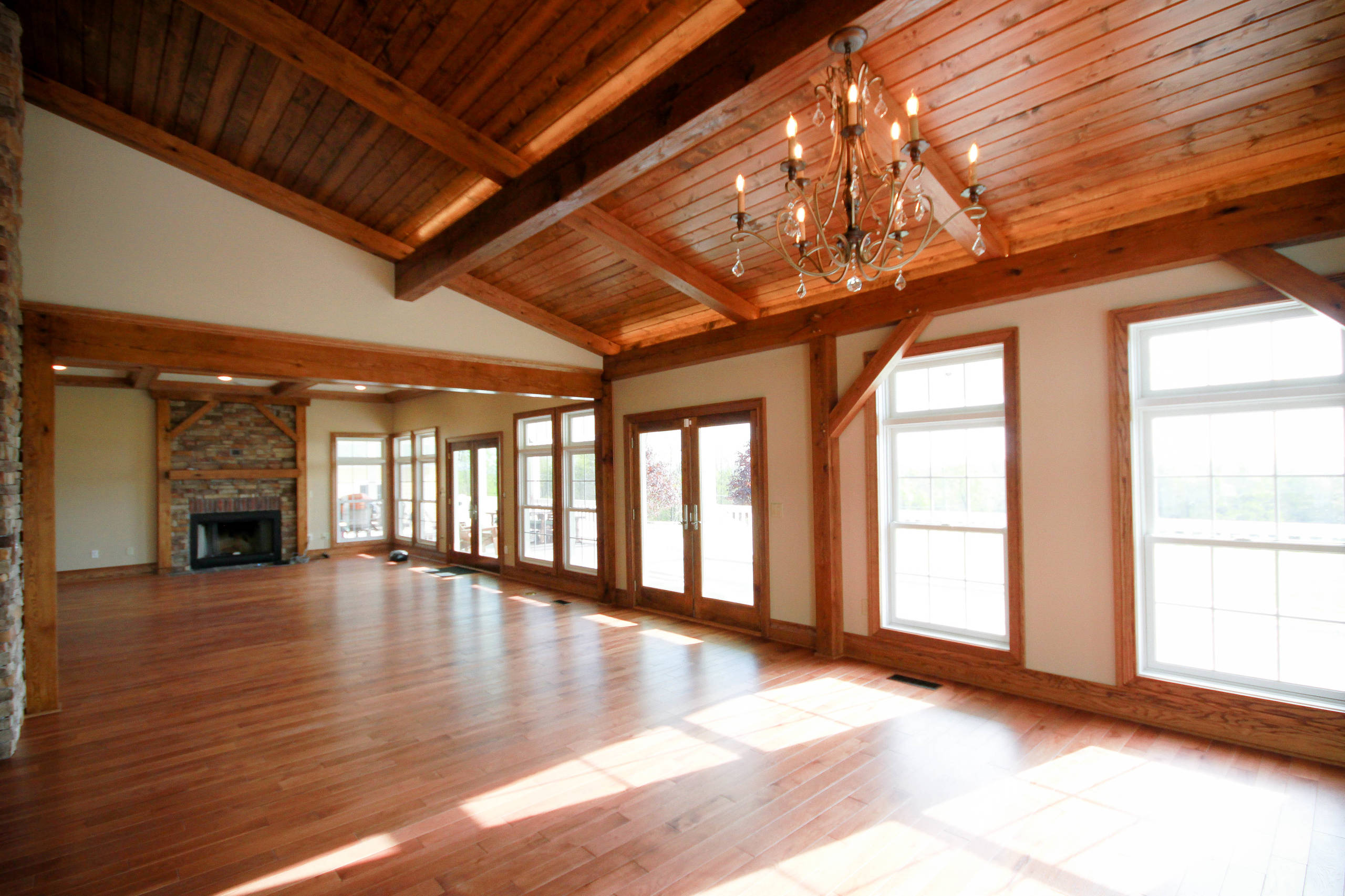 Timber Frame House Addition on Ridge Road