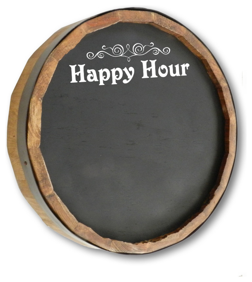 1000 Oaks Barrel Co. Happy Hour Sign Traditional Bulletin Boards