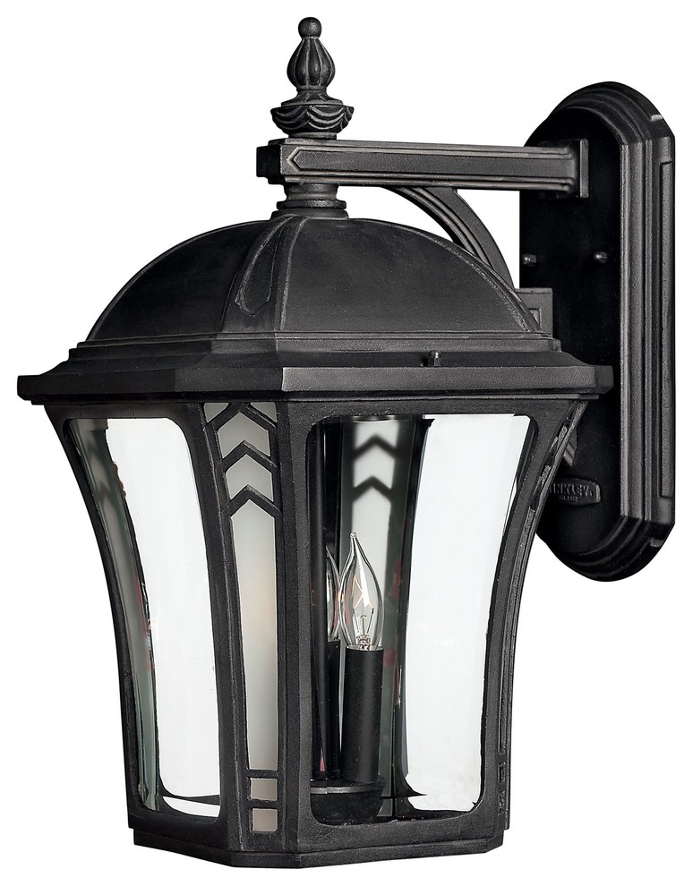 Hinkley Lighting Wabash 3 Light Outdoor Large Wall Mount, Museum Black ...