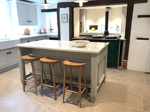 Rustic Luberon limestone for kitchen floor rustic-kitchen