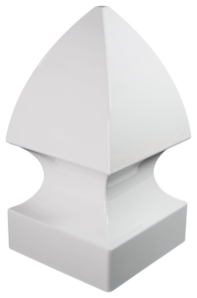 Classy Caps Gothic Pvc 2 Piece Post Cap With White Finish GF655