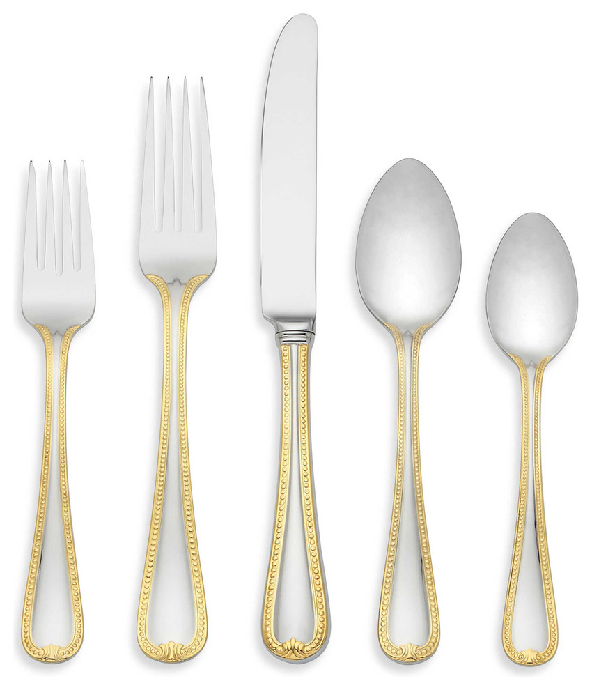 Lenox Vintage Jewel Gold 5Piece Place Setting Traditional Flatware