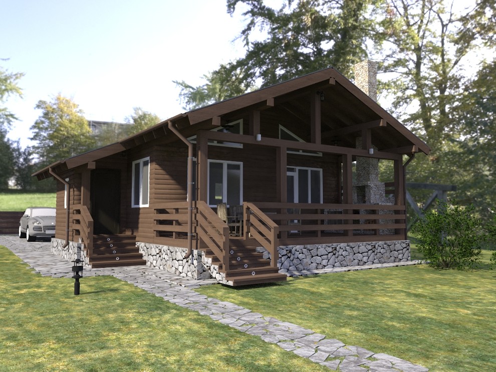 Проект индивидуального каркасного деревянного дома