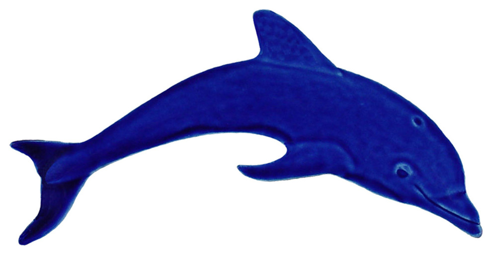 Ceramic Tile Designs, Mini Dolphin, Dark Blue