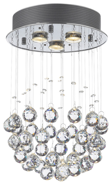 Modern Rain Drop Lighting Crystal Ball Fixture Pendant Chandelier LED Chandelier