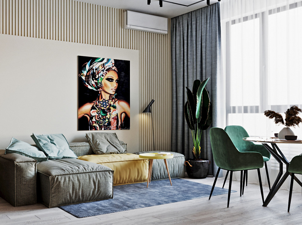 Яркий современный интерьер- Жк Сильвер