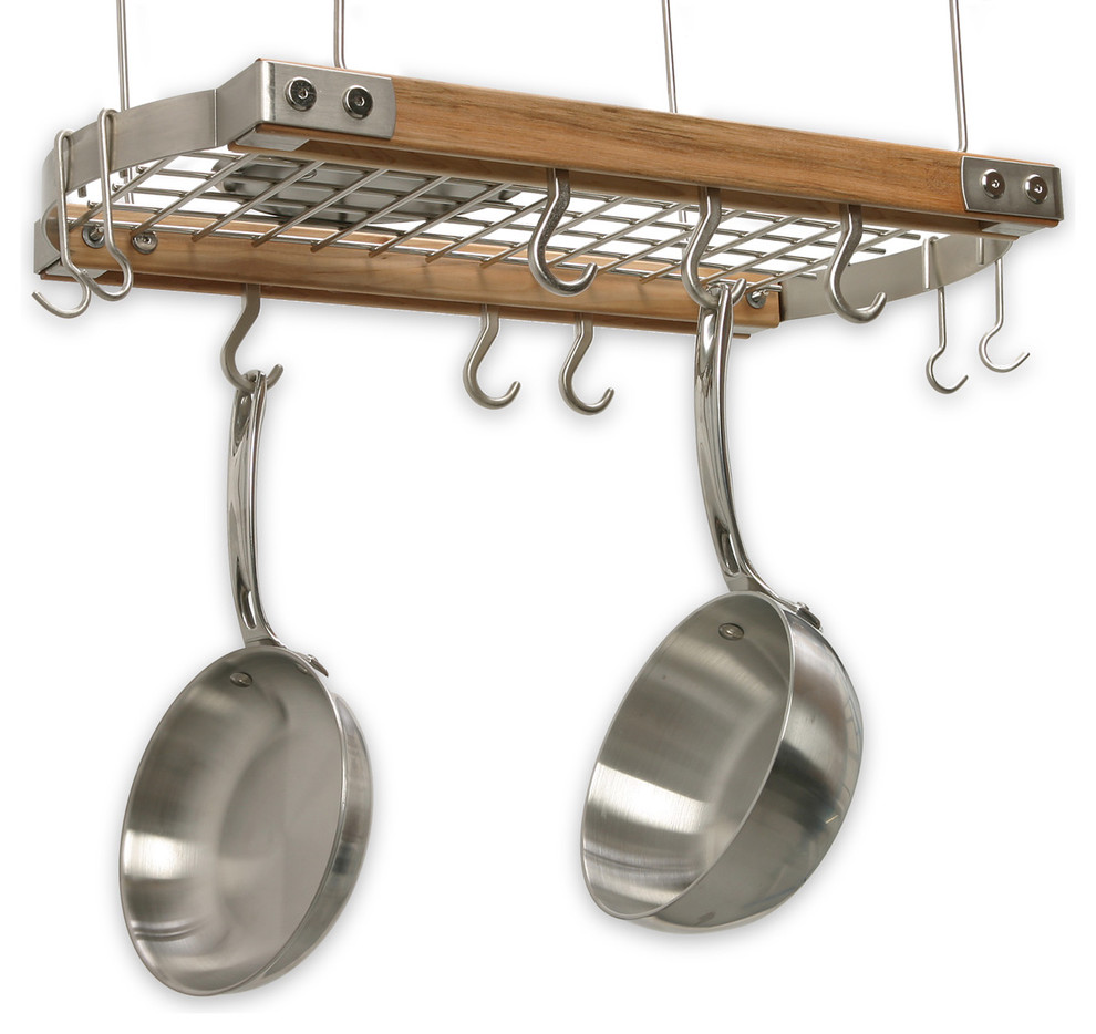 Ceiling Oval Pot Rack Contemporary Pot Racks And Accessories by J.K. Adams Company