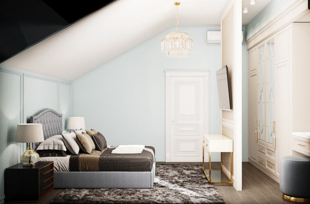 Изысканый интерьер в голубых тонах в г.Санкт-Петербург