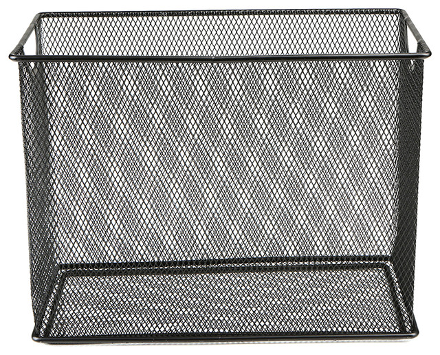 Mesh Table Top File Basket Black