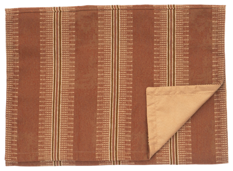 Terracotta Bedscarf and Pillow Set, King Contemporary Bedding by