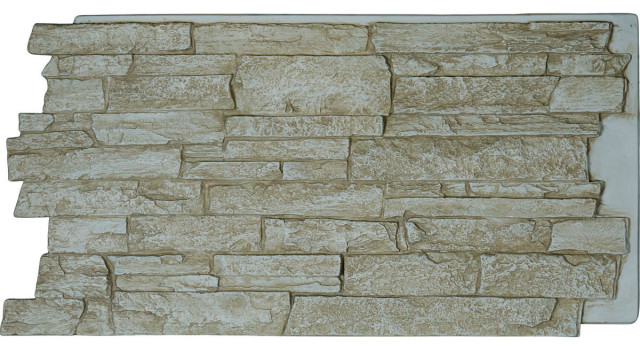 48 W X 24 H X 1 1 4 D Acadia Ledge Stacked Stone Stonewall Faux Siding Panel