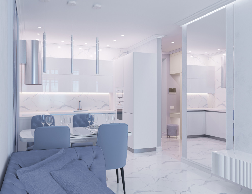 Дизайн-проект 4-х комнатной квартиры 92 м2  ЖК Новые Горизонты