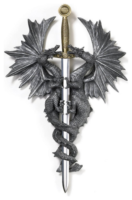 Dragon Dagger Wall Plaque - Contemporary - Wall Sculptures - by ...