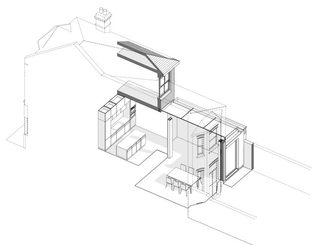 Blackheath Side Return House Extension contemporary-section