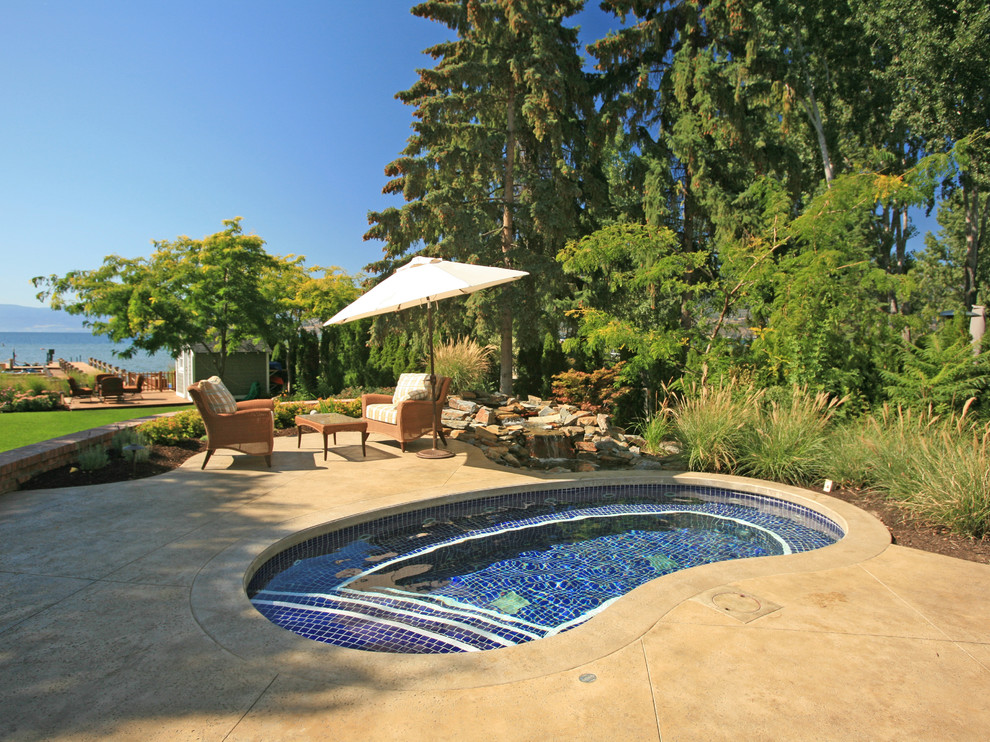 Inspiration for a traditional pool in Vancouver.
