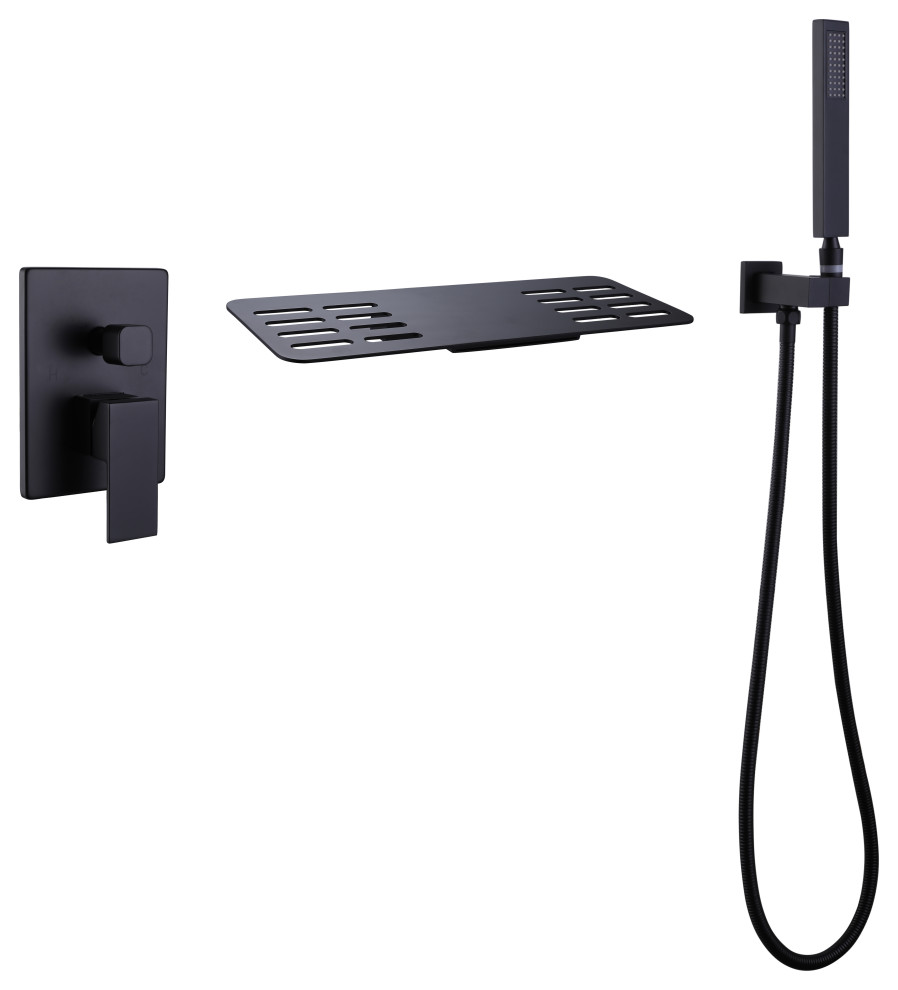 Bathtub Faucet with Handheld Shower, 3.54GPM Tub Faucet Contemporary