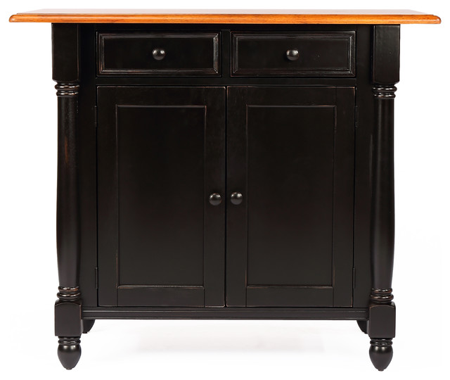 Antique Black Kitchen Island With Cherry Drop Leaf Top Antique Black Kitchen Island With Cherry Drop Leaf Top Islands And Carts By Sunset Trading