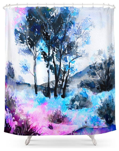 Society6 Morning Shower Curtain Contemporary Shower Curtains by