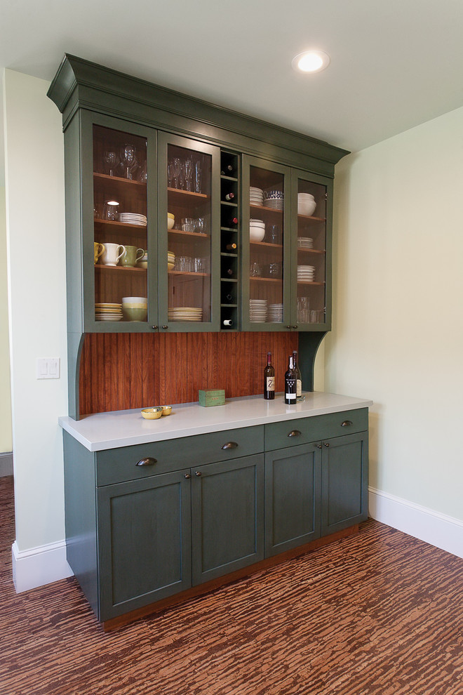 Cottage Green Kitchen with Hutch