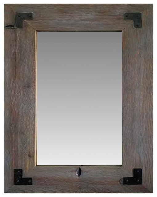 Sweetwater Mirror With Metal Brackets, 20x30