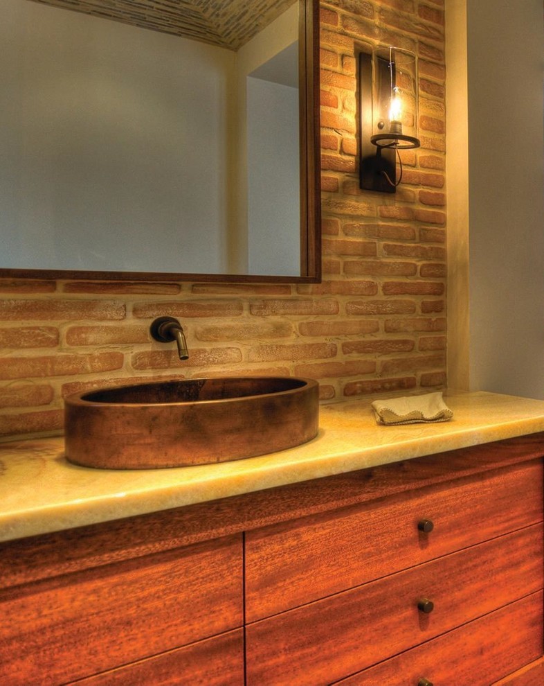 Example of a mountain style bathroom design in Denver