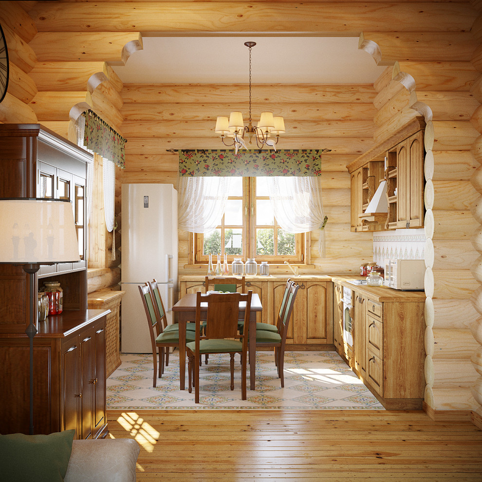 Дачный дом из оцилиндрованного бревна