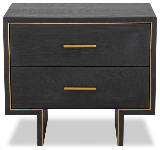 Black Ash Bedside Table | Liang & Eimil Tigur - Transitional ...