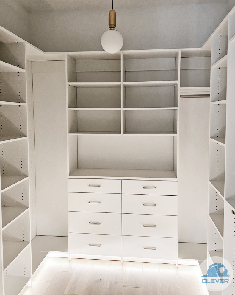 This is an example of a scandinavian storage and wardrobe in San Francisco.