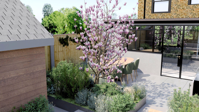 CGI Visualisation contemporary-garden