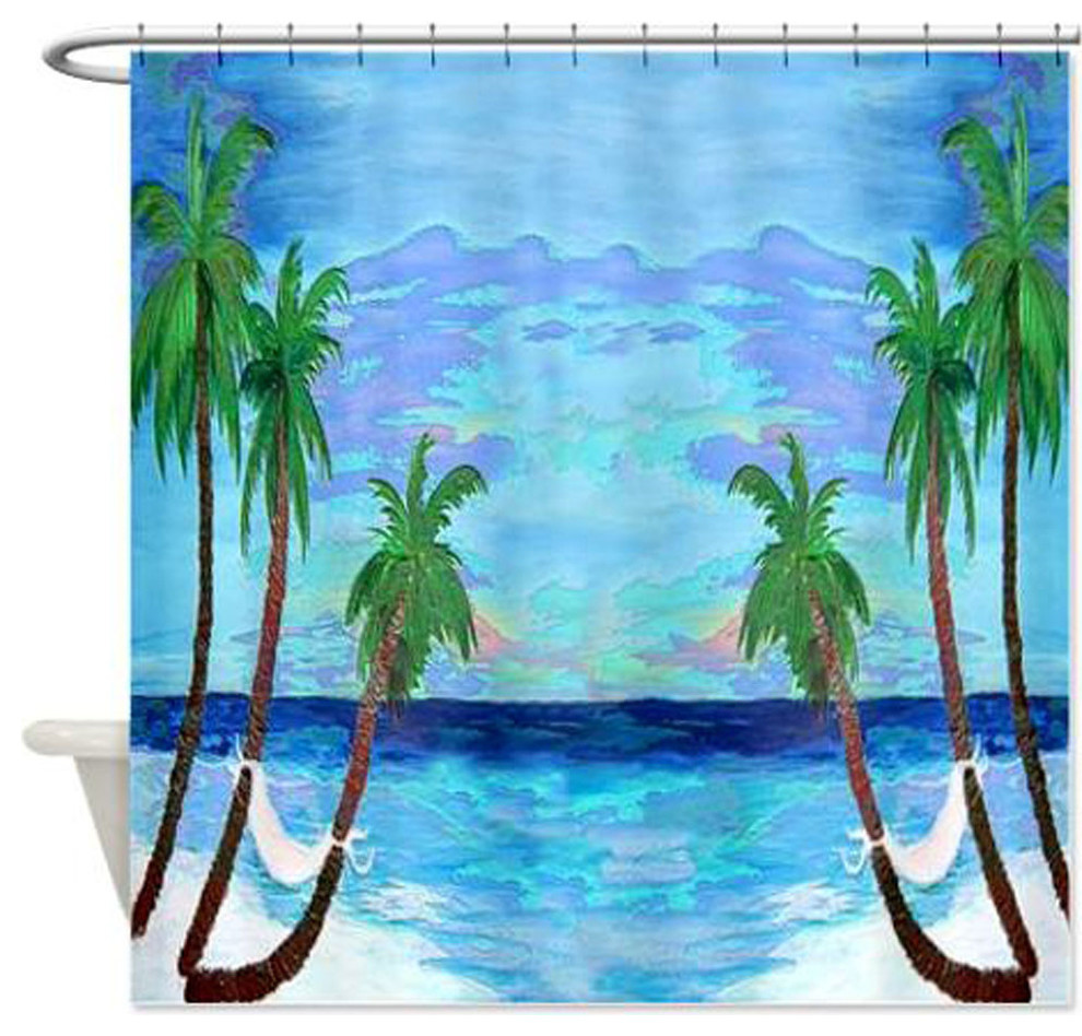 Twin Islands Shower Curtain Beach Style Shower Curtains by Gifts
