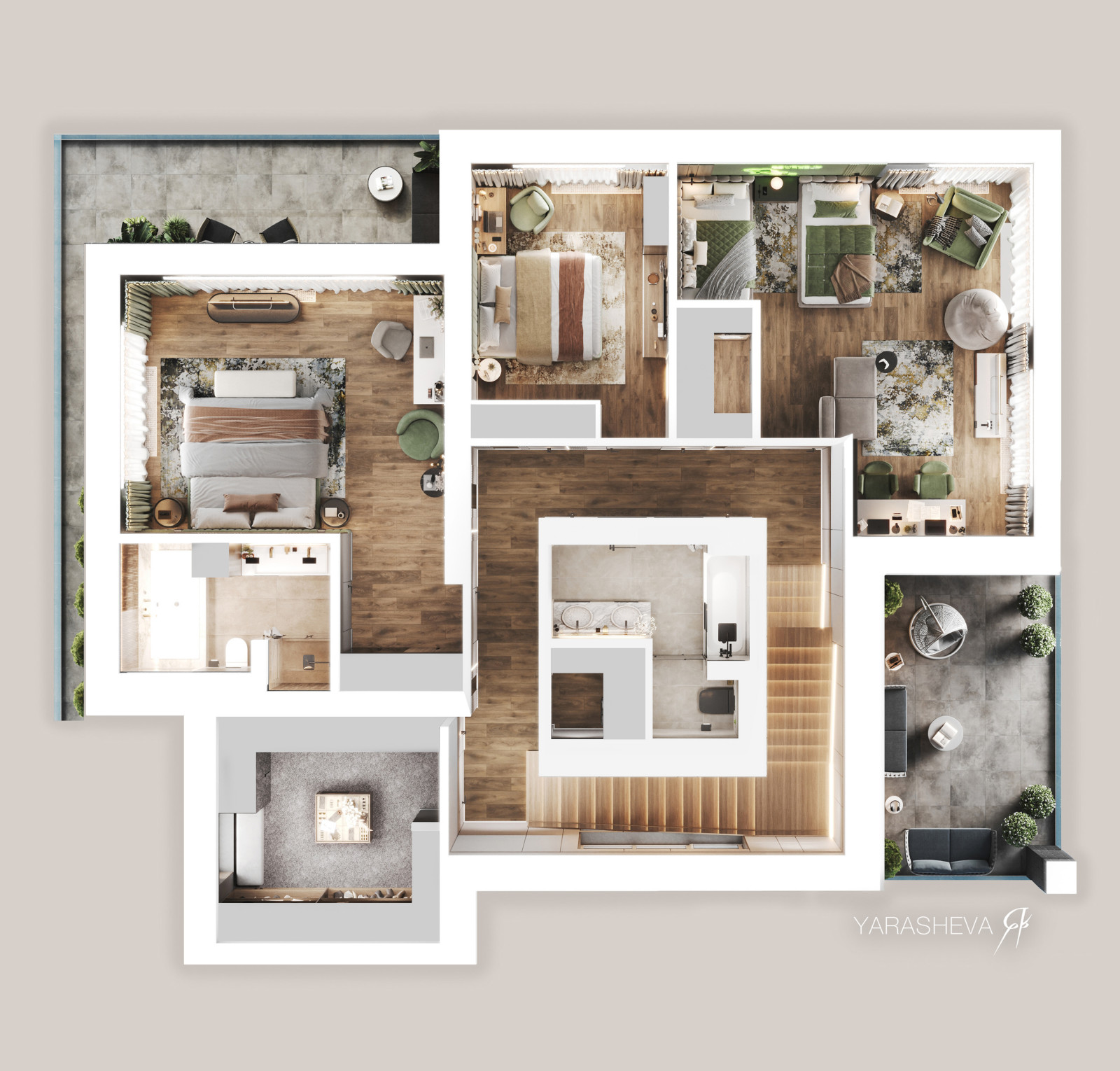 Загородный дом в КП Хюгге Хаус 380 м кв.